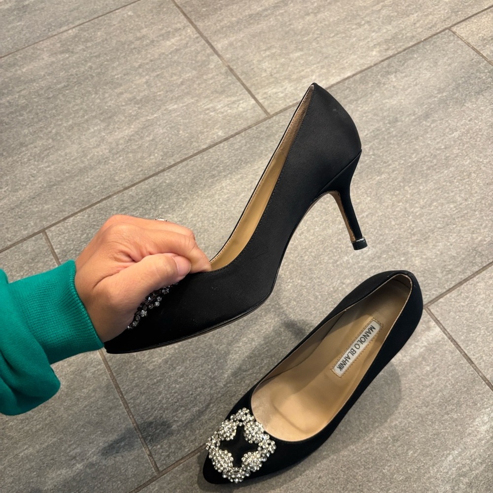 Manolo Blahnik Black Heels - Picture 6 of 12
